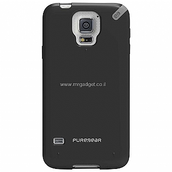 Samsung Galaxy S6 EDGE Puregear Slim Shell Impact Silicone Case Clear W/ Black