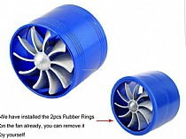 F1-Z Double Supercharger Turbocharger Turbine Air Intake Fuel Gas Saver Eco Fan