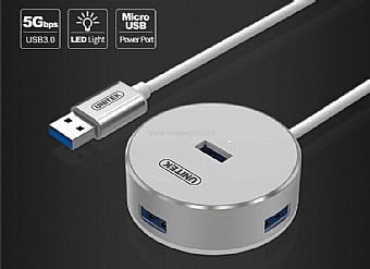 ���� �����/����� - UNITEK 4 Port USB 3.0 Aluminium Hub