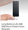 Ultra-small spy Digital Voice Recorder