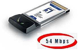����� ��� ������ PCMCIA ���� 802.11g+ 54Mbps ��� WPC-0300  