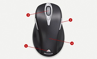 Wireless Laser Mouse 5000 Mac/Win USB Port Metallic Black